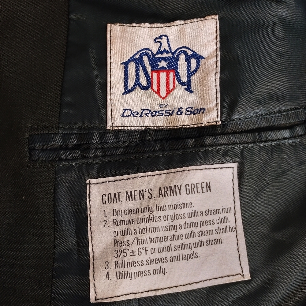 US Army Decorated Wool Army Green Military Coat Jacket Size 40S - Picture 12 of 12